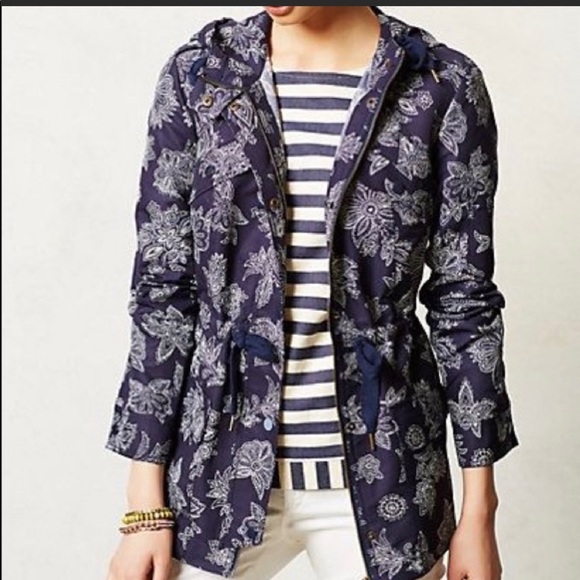 Anthropologie Hei Hei paisley anorak rain jacket